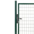 Puerta de Malla de Alambre de Acero galvanizado Gardenode, Malla 100 x 50 Pasos 1 m x 2 m00, Color Verde (Golpe en Columna Raya Carcasa) Reacondicionado Cheap