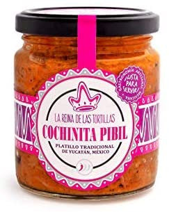 La Reina de las Tortillas - Líder europeo en gastronomía artesanal mexicana - Cochinita pibil. Plato tradicional de la península de Yucatán listo para calentar y servir. 250g. 6 raciones aprox Embalaje Deteriorado Cheap