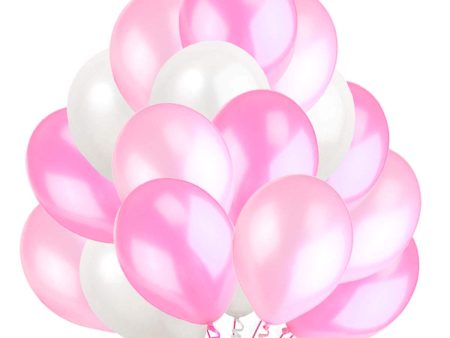 100 Globos Rosa Blanco y Rosato Brillante de Látex de 30 cm. Globos de Helio. Decoraciones y Accesorios para Fiesta de Cumpleaño, Bautizo y Boda Embalaje Deteriorado For Discount