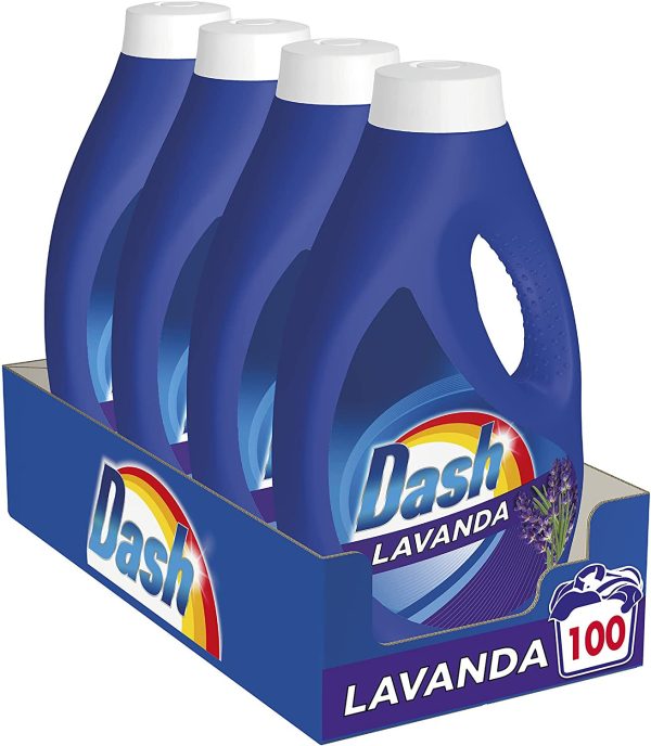 Dash - Detergente líquido de lavanda, indispensable contra las manchas, lavado tras lavado, 1440 g Embalaje Deteriorado Hot on Sale