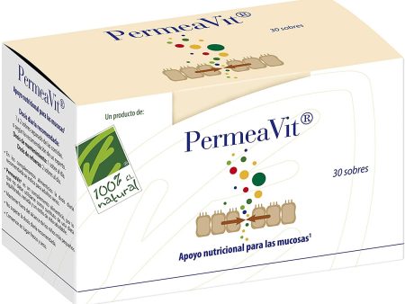 100% Natural Permeavit Apoyo Nuticional Para Las Mucosas 30 Sobres Individuales Embalaje Deteriorado Online